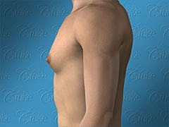 Three men posing together, smiling indoors.