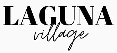 Laguna Village text logo design.