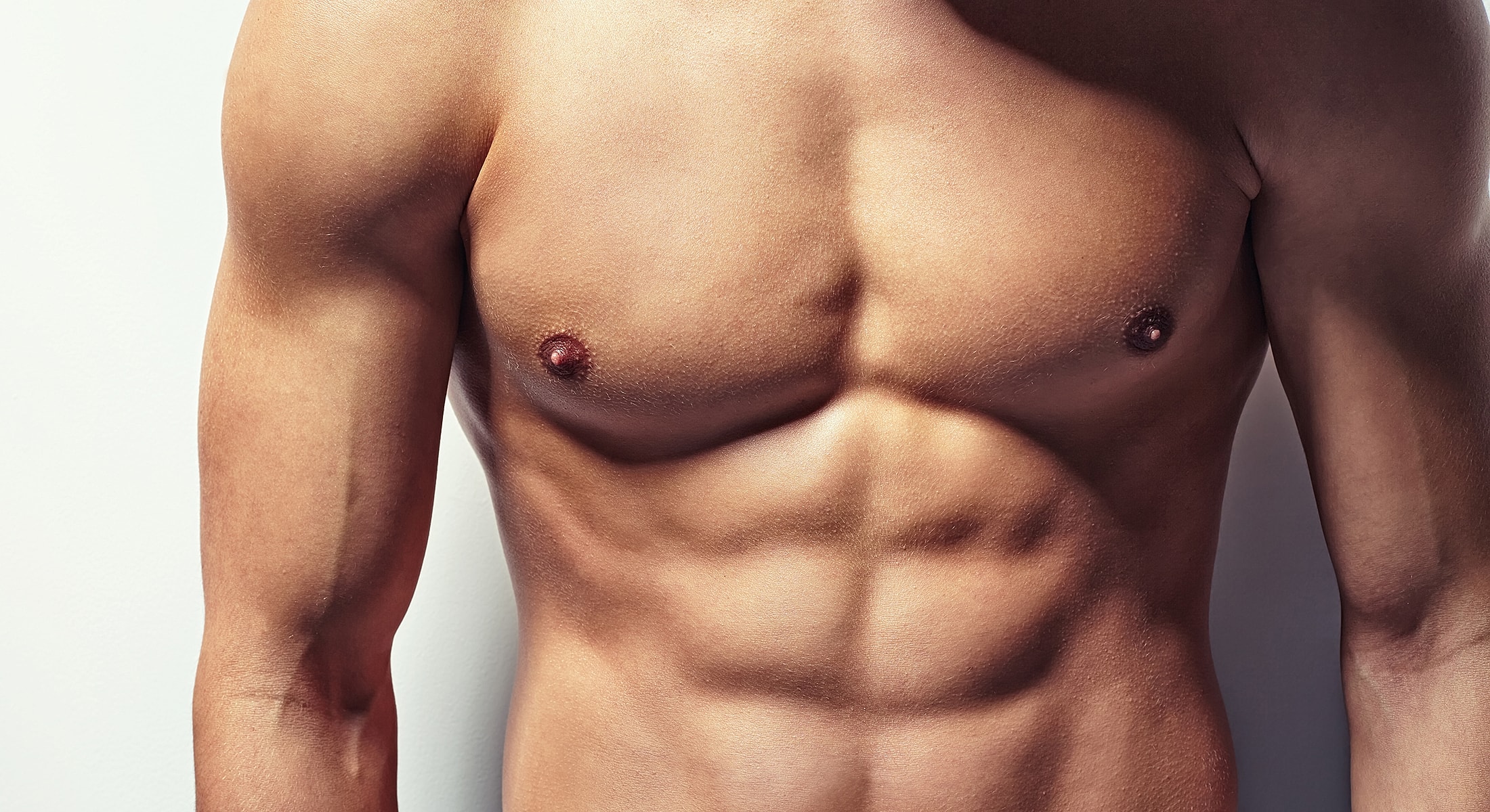 Male torso with defined muscles and abs.